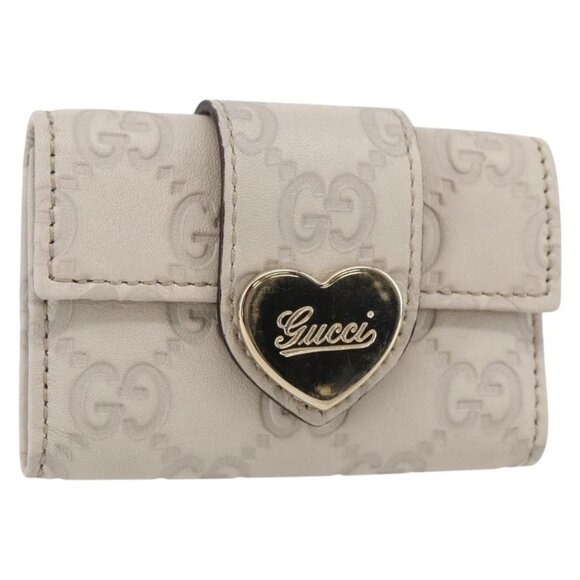 Gucci Handbags - GUCCI Guccissima GG Canvas Key Case Leather White Auth